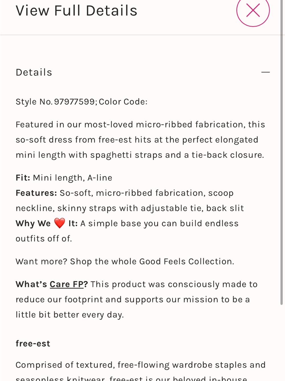 Good feels mini Dress - Picture 2 of 2